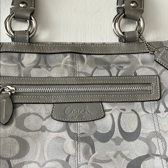 Coach Silver Signature Tote Bag - Picture 12 of 12